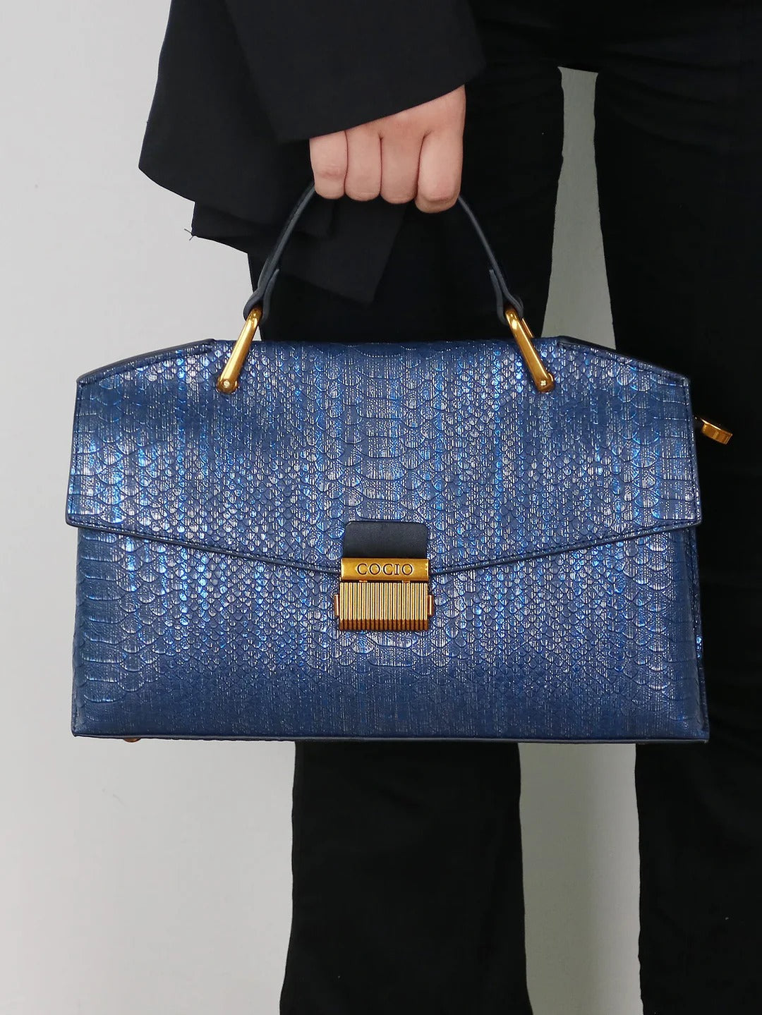 Luxe handtas met slangenprint - Noor