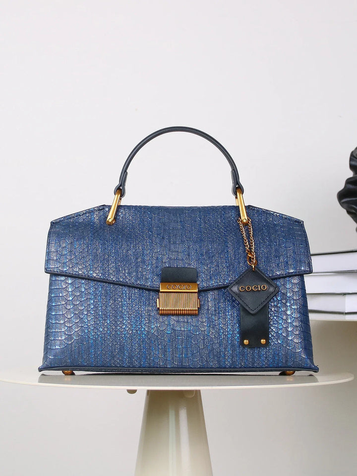 Luxe handtas met slangenprint - Noor