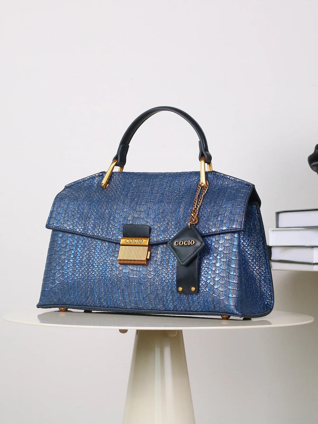 Luxe handtas met slangenprint - Noor
