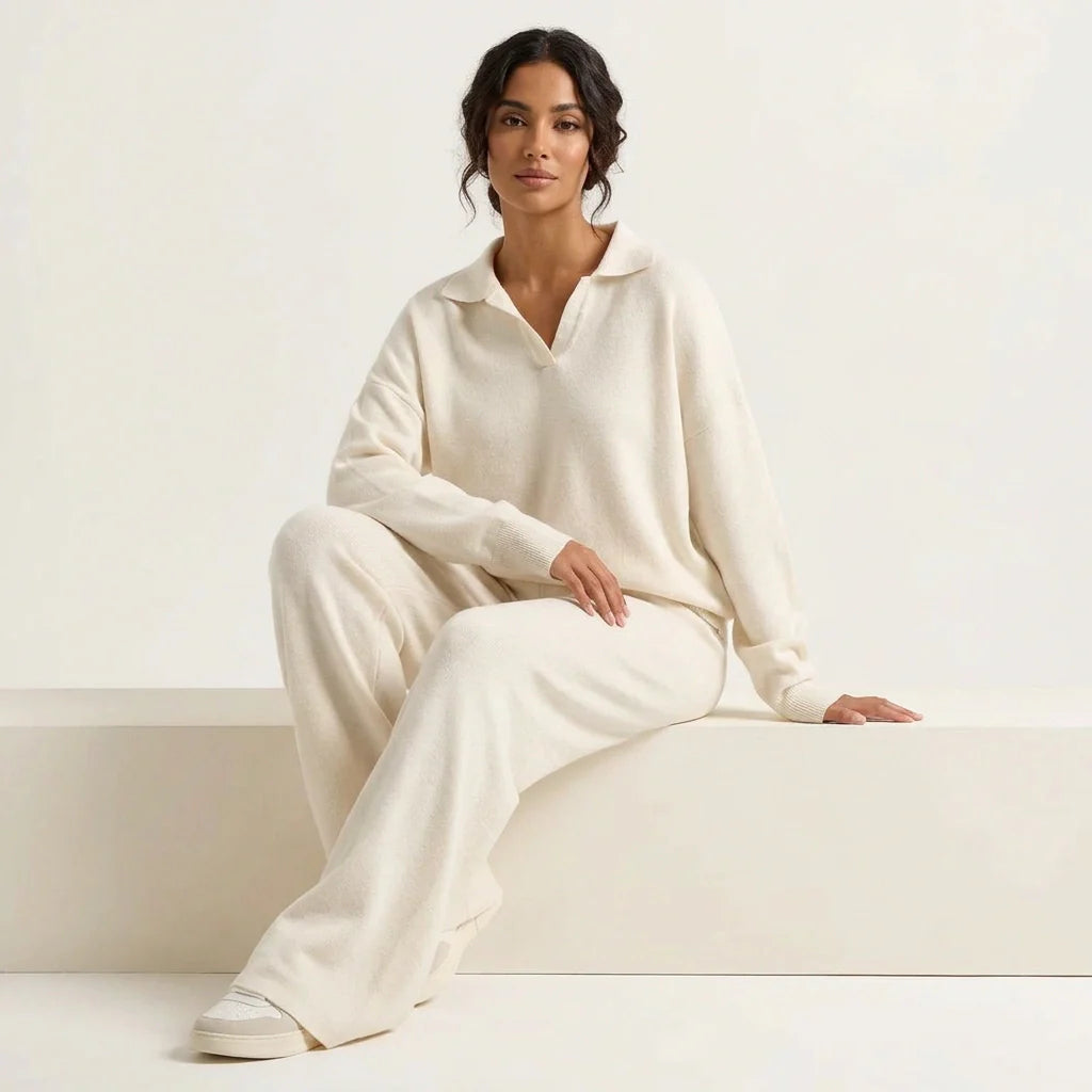 Luxe cashmere lounge set dames – Clairmont