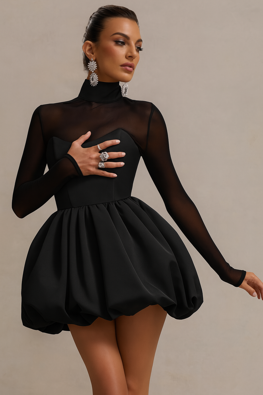 Luxe dames mini jurk – Bina