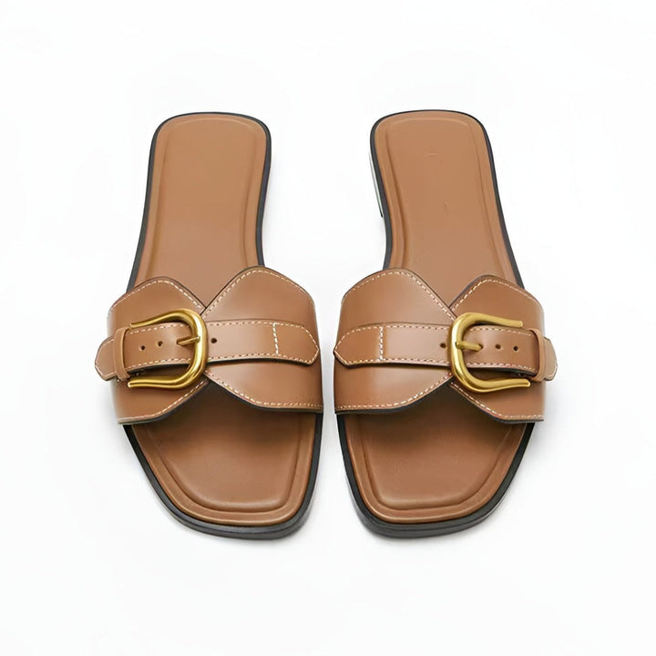 Minimalistische dames sandalen met gespdetail – Solène