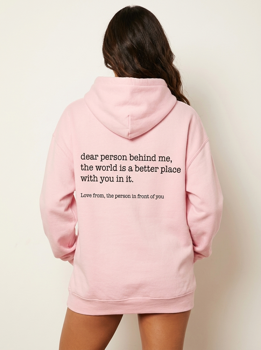 Oversized hoodie met inspirerende quote - Emma