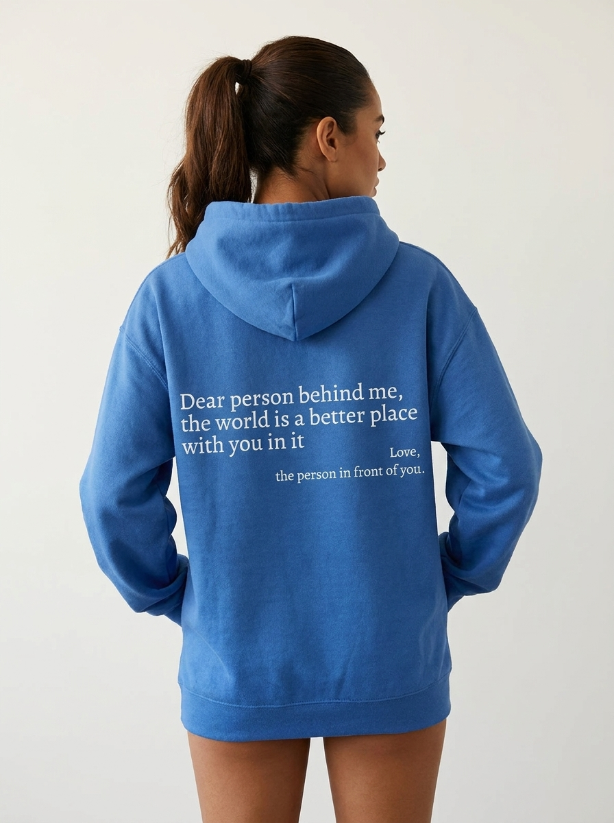 Oversized hoodie met inspirerende quote - Emma