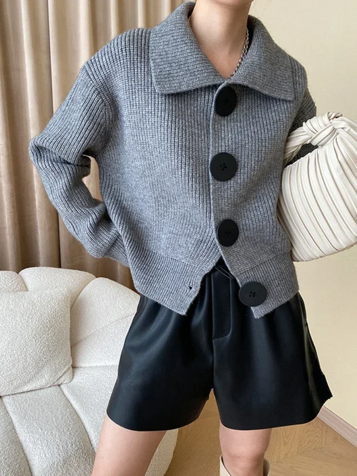 Oversized cardigan met brede kraag – Amélia