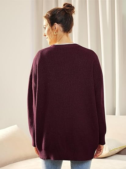 Oversized damesvest met V-hals – Isabelle