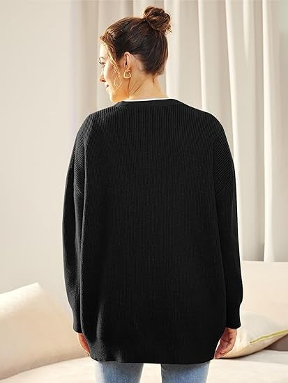 Oversized damesvest met V-hals – Isabelle