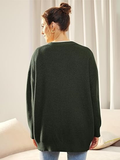 Oversized damesvest met V-hals – Isabelle