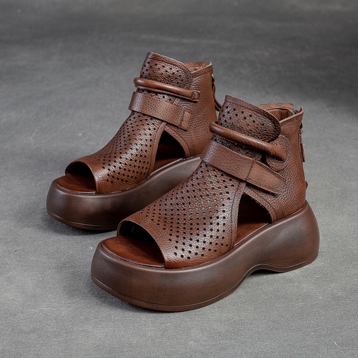 Platform sandalen met vintage uitstraling - Elara