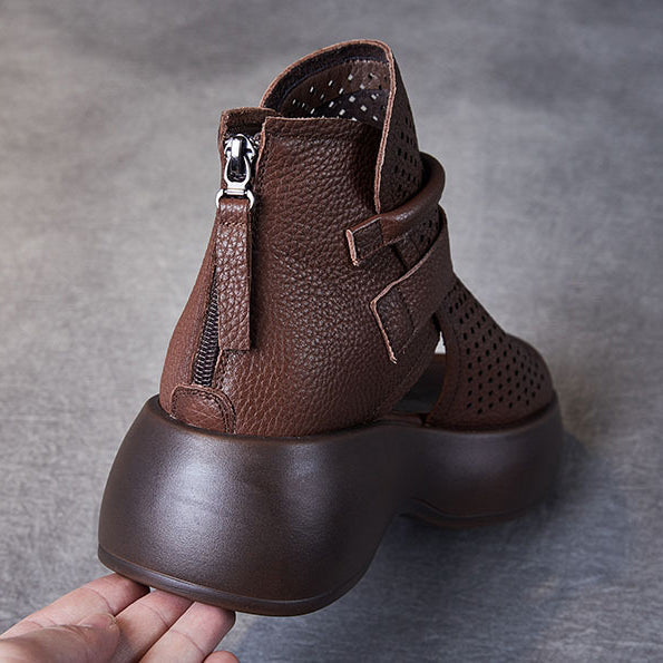 Platform sandalen met vintage uitstraling - Elara