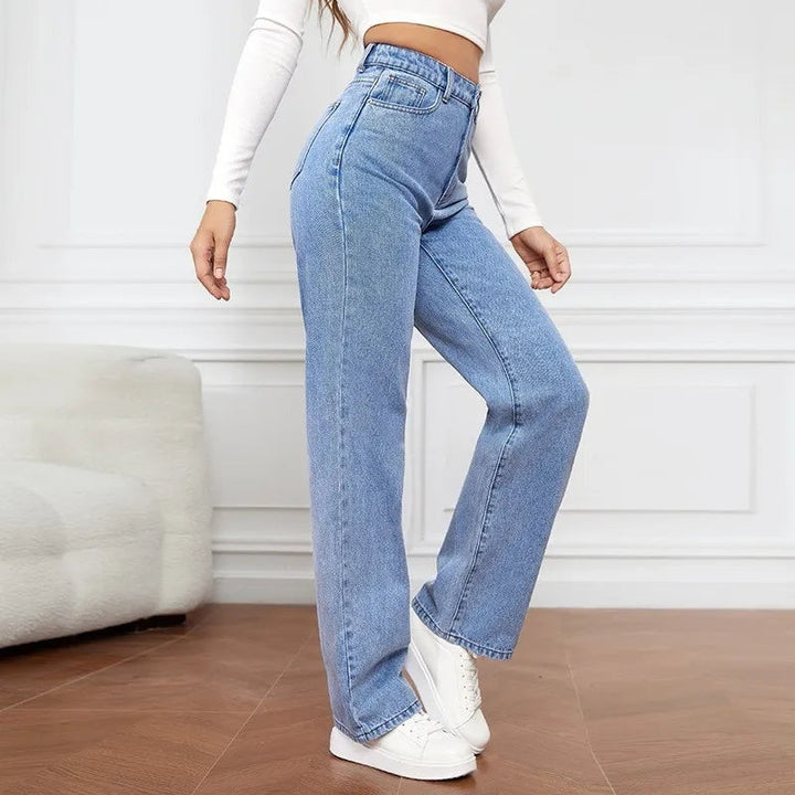 Rechte high-waist dames jeans – Apollo