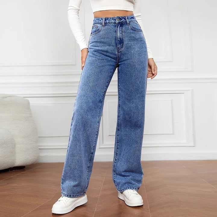Rechte high-waist dames jeans – Apollo