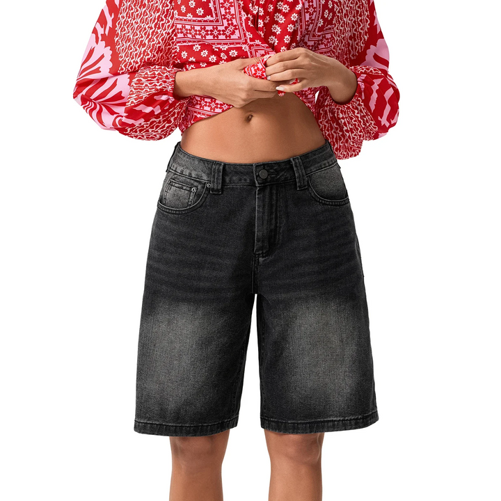 Relaxed denim dames bermuda short – Mila