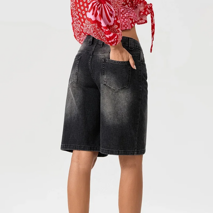 Relaxed denim dames bermuda short – Mila
