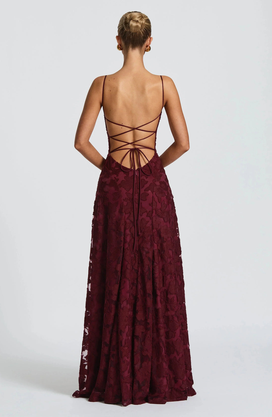Romantische maxi jurk met bloemenstructuur - Vivienne