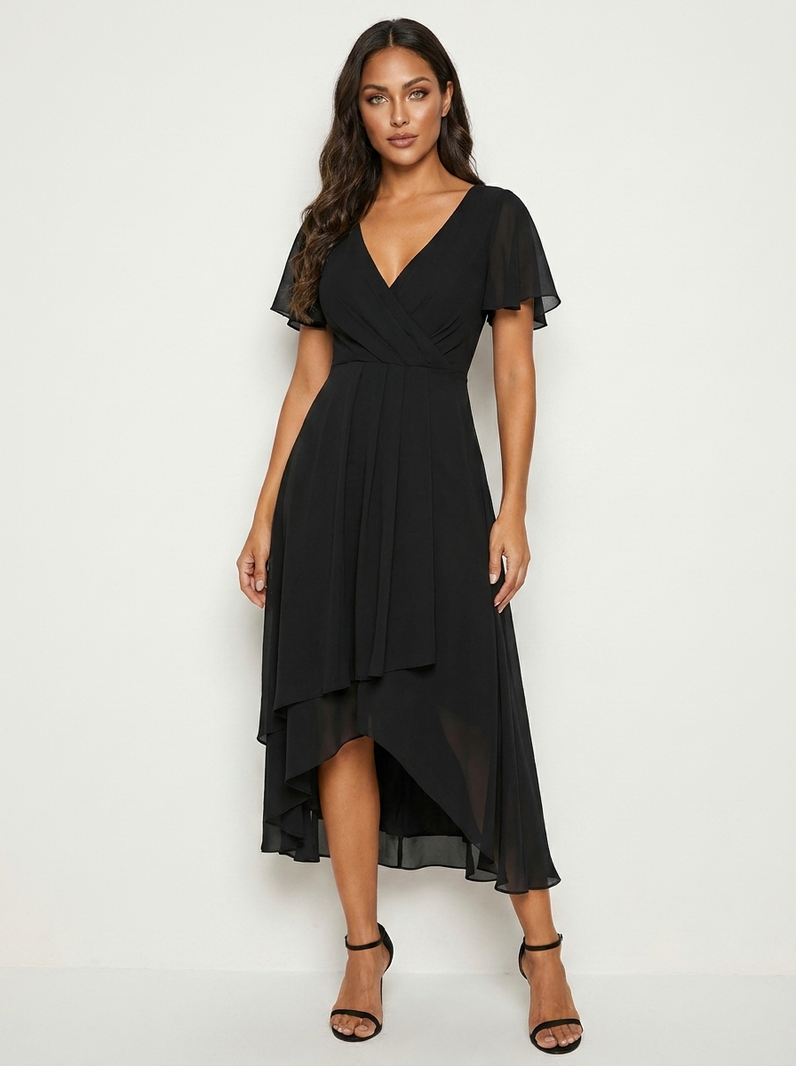 Romantische midi jurk met luxe kant - Kyle