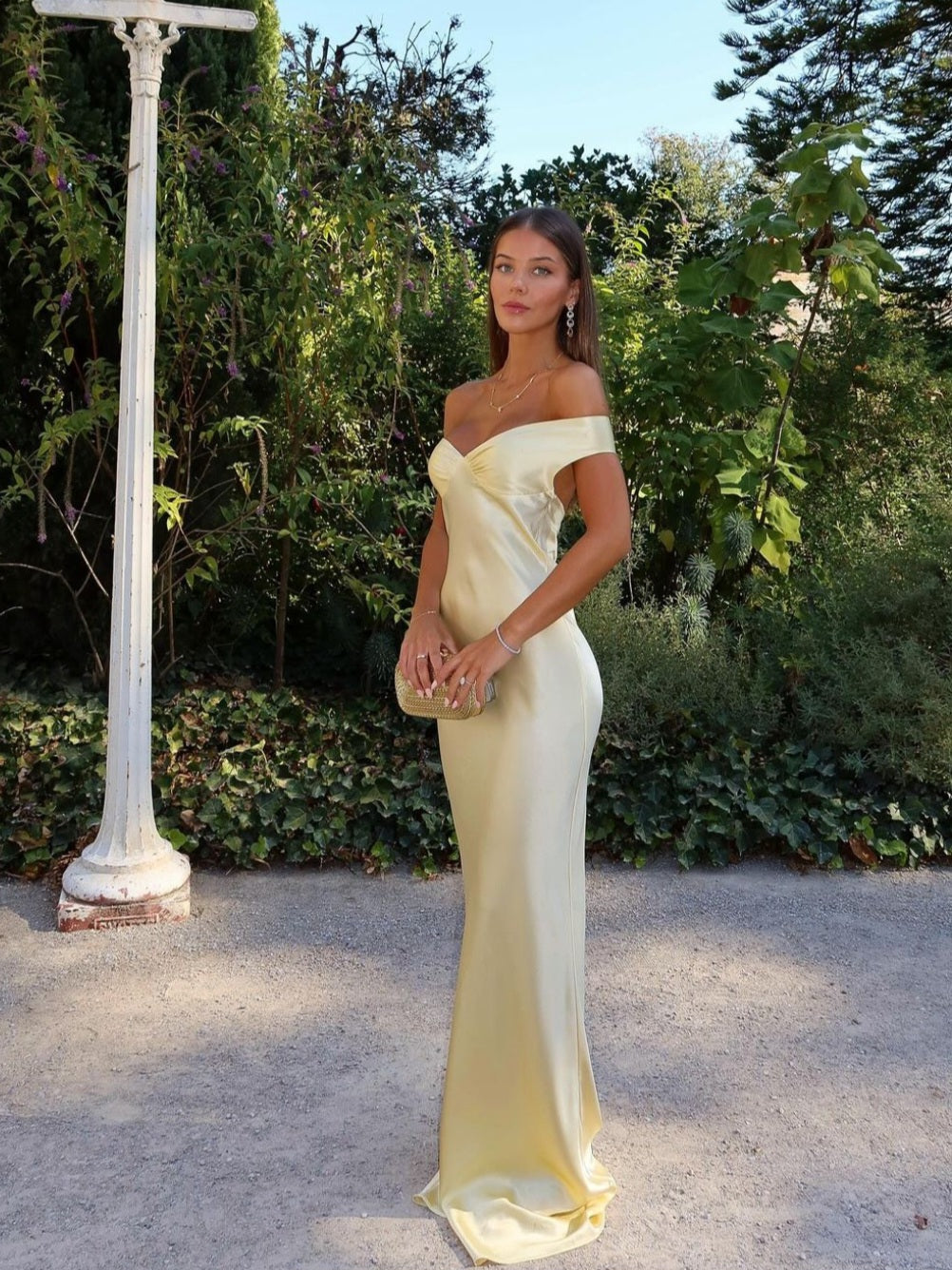 Bárbara - Maxi-jurk van satijn