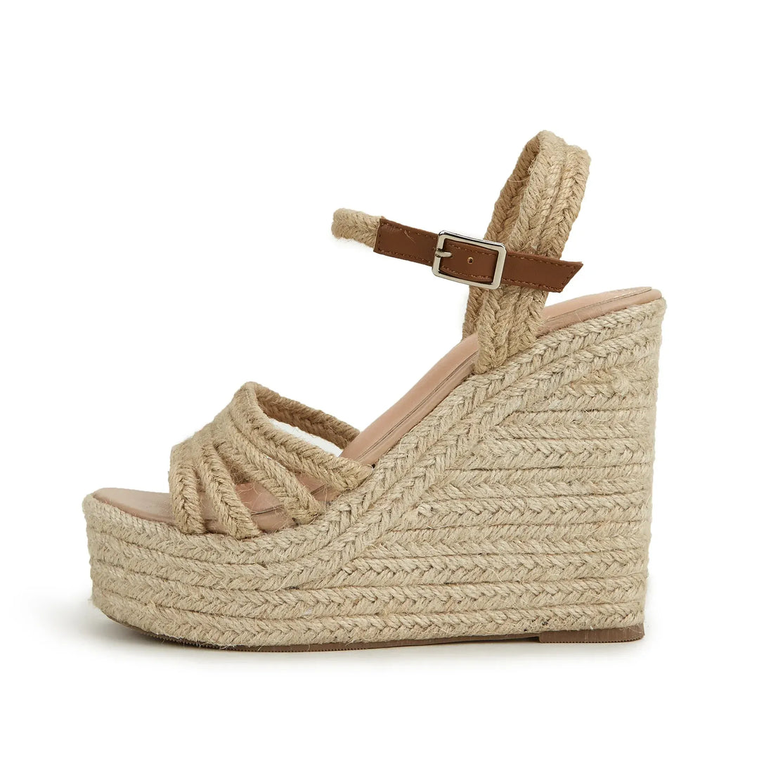 Sleehak sandalen met enkelband – Noéline