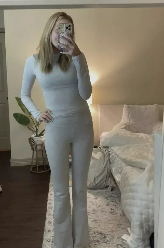 Sportieve lounge set met flare legging - Nova