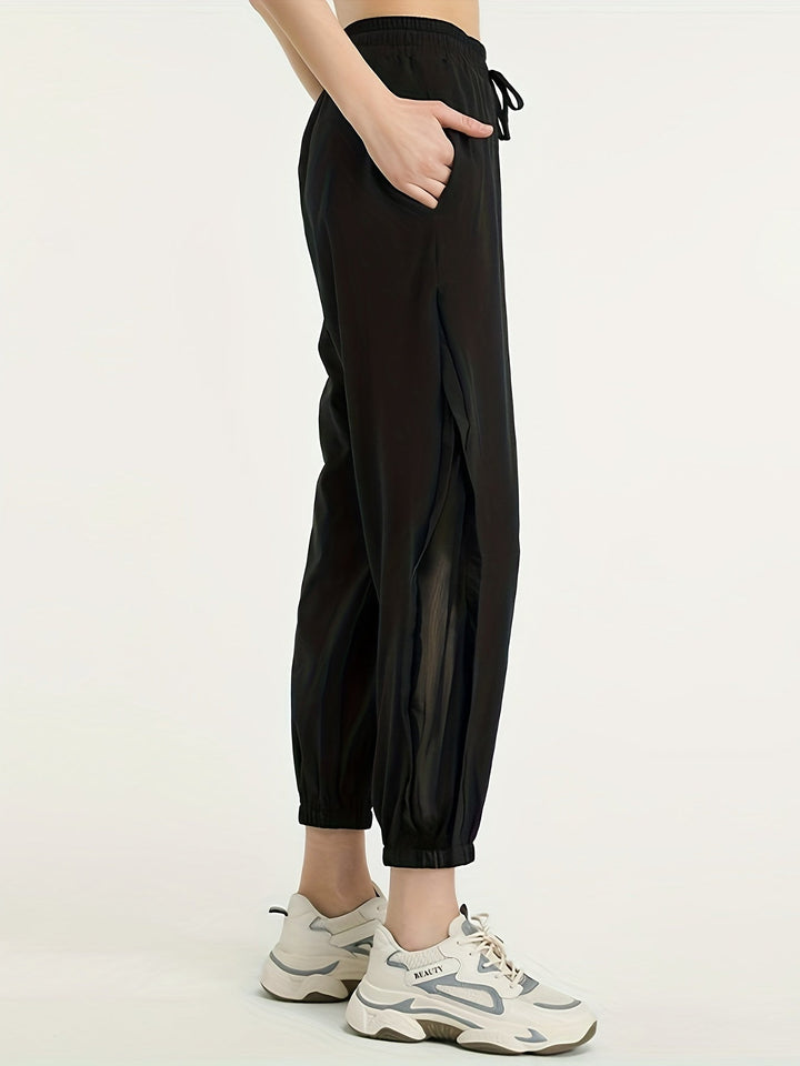 Sportieve dames jogger met mesh details – Evoque