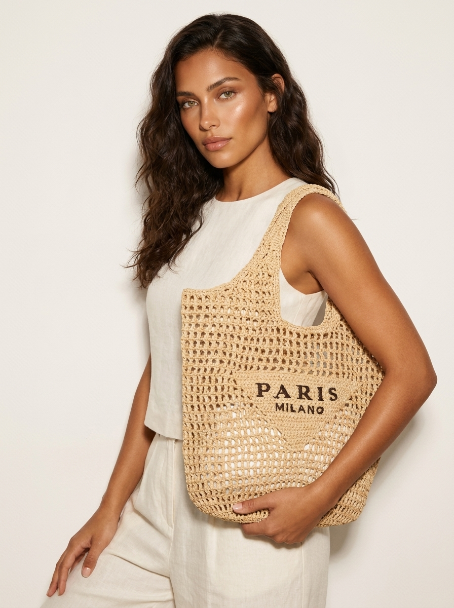 Stijlvolle gehaakte beach tote - Riviera