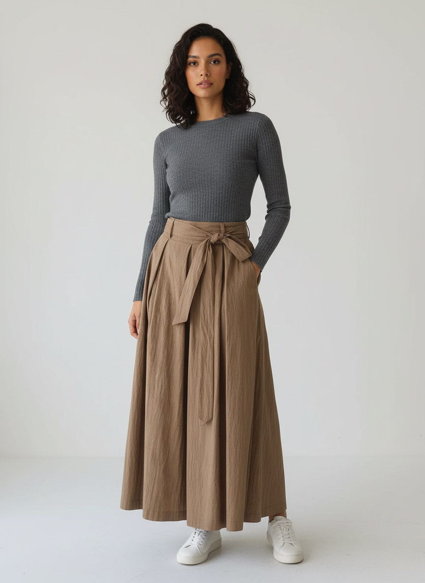 Stijlvolle high-waist culotte pantalon dames – Aureline