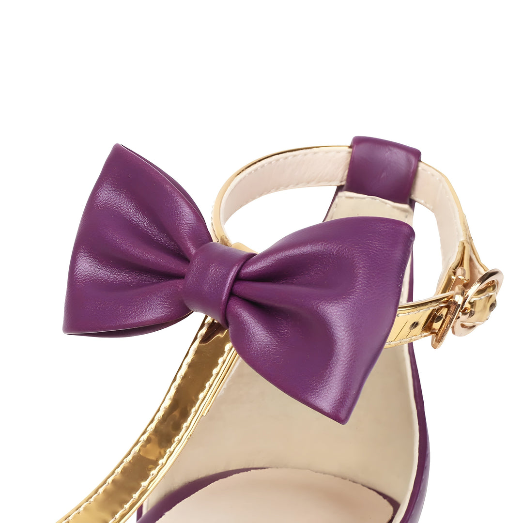 Strik detail stiletto hakken met gouden accenten – Elowen