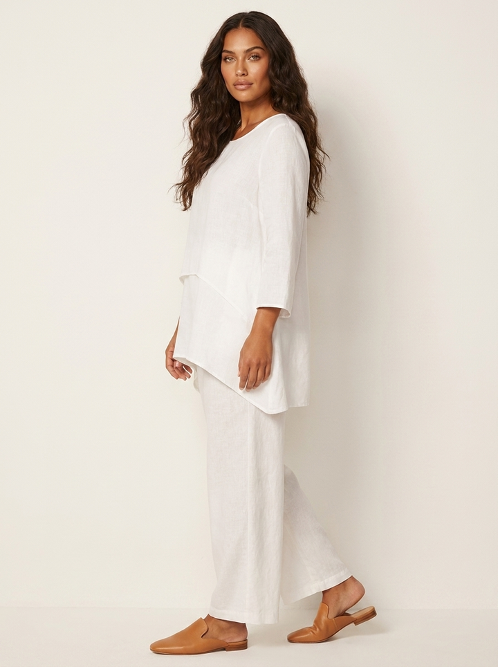 Tweedelige comfortset met wijde broek - Elena