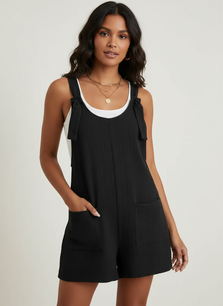 Zachte dames playsuit met zakken – Élise