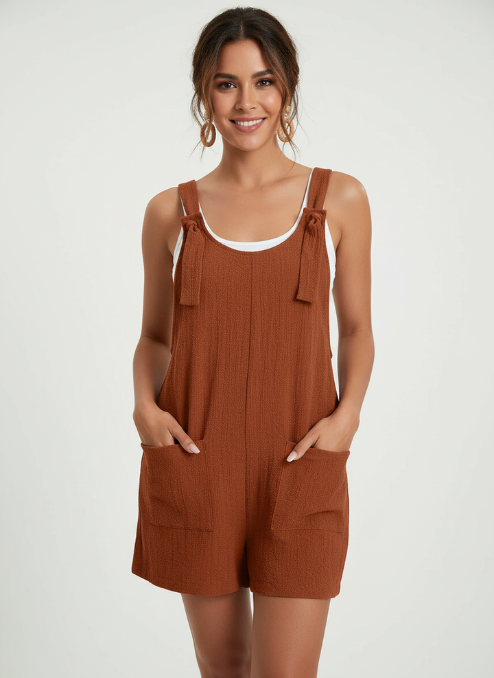 Zachte dames playsuit met zakken – Élise