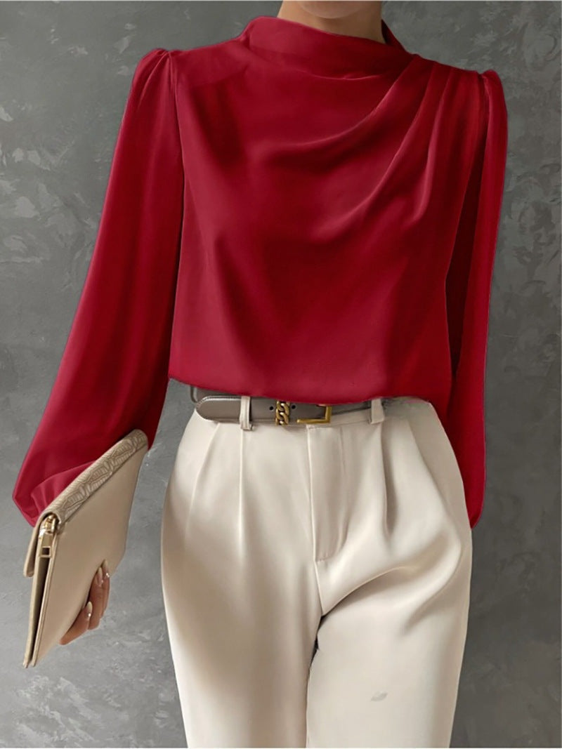 Elegante damesblouse met hoge hals - Hera