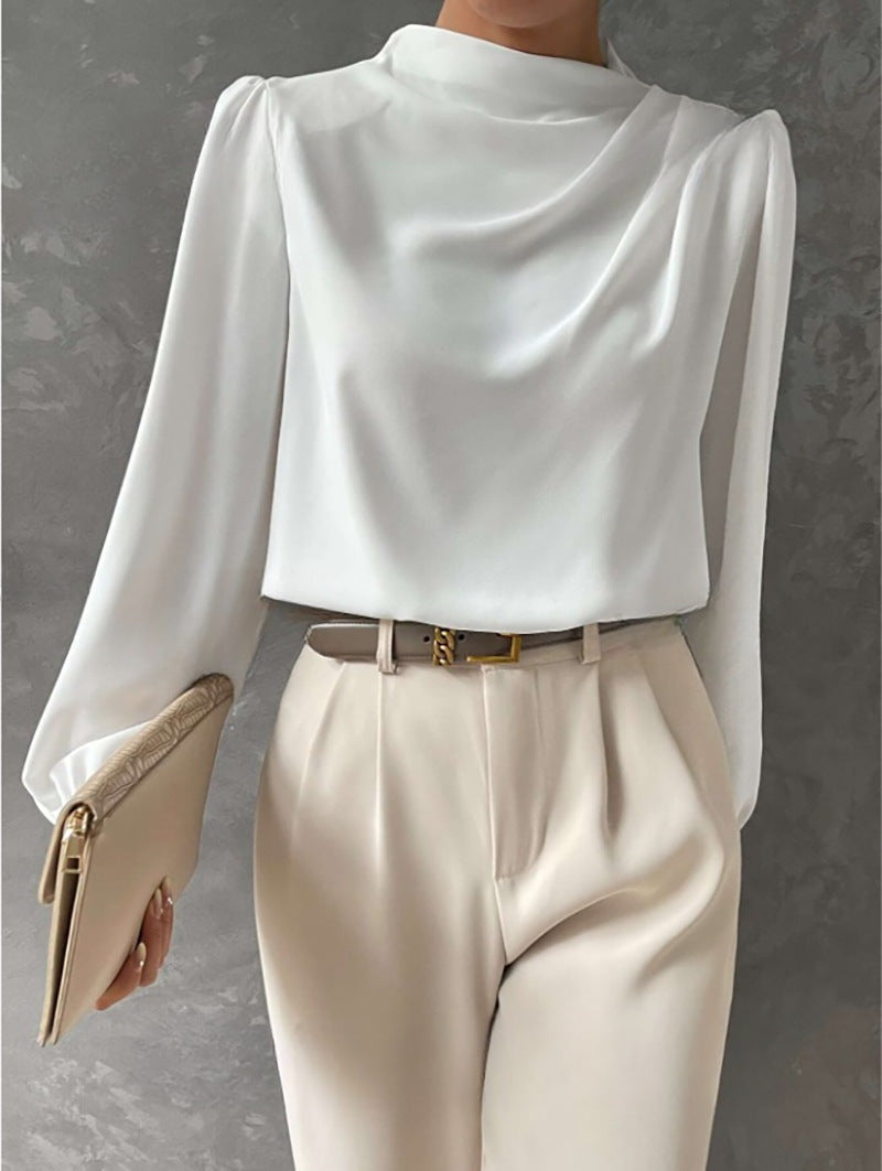 Elegante damesblouse met hoge hals - Hera