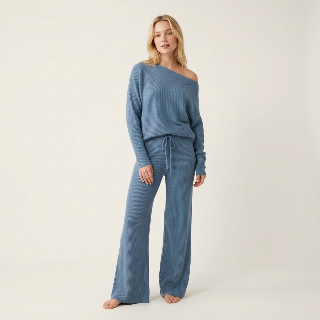 Zachte two-piece lounge set met relaxte pasvorm voor dames – Harper