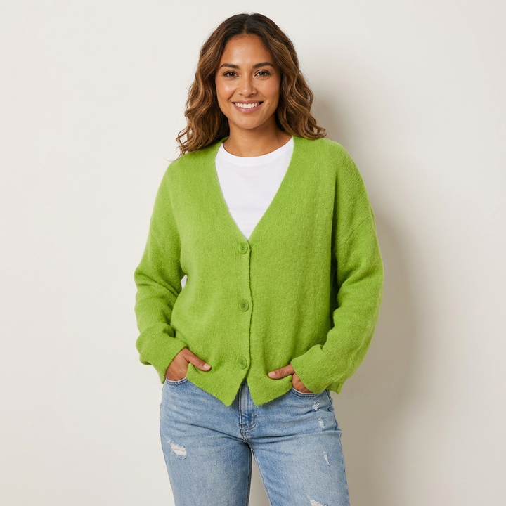 Zacht gebreide relaxte dames cardigan – Elinor