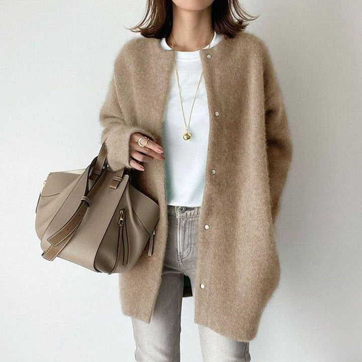 Zacht oversized dames vest met knoopsluiting – Aurélie