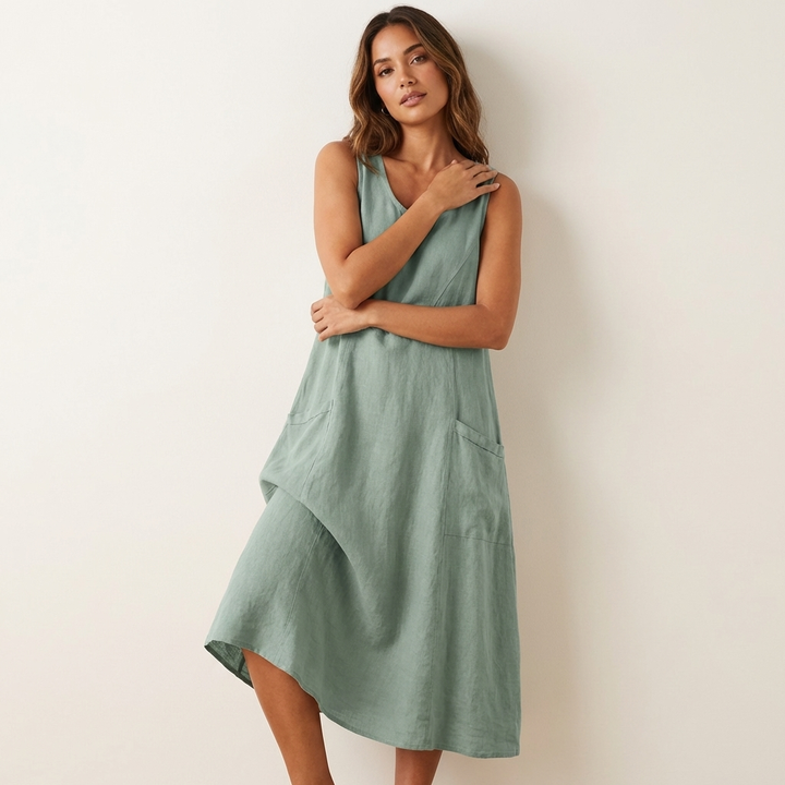 Elegante mouwloze zomerjurk – Sara
