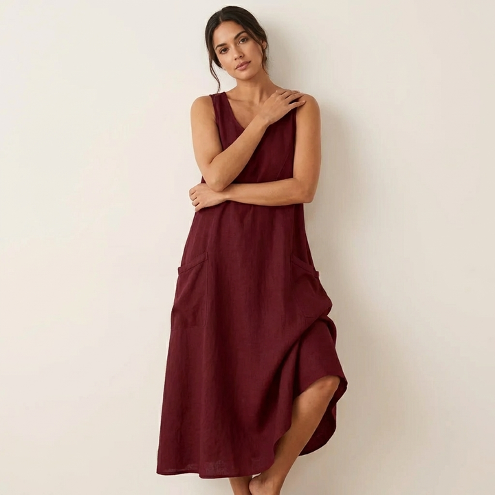 Elegante mouwloze zomerjurk – Sara