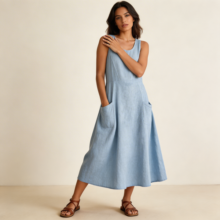 Elegante mouwloze zomerjurk – Sara