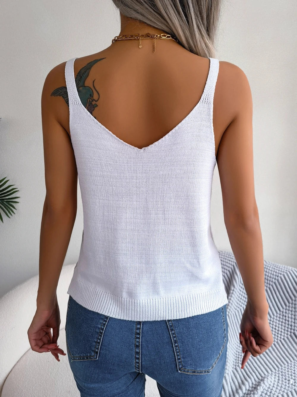 Zomertop met open knit – Aurelia