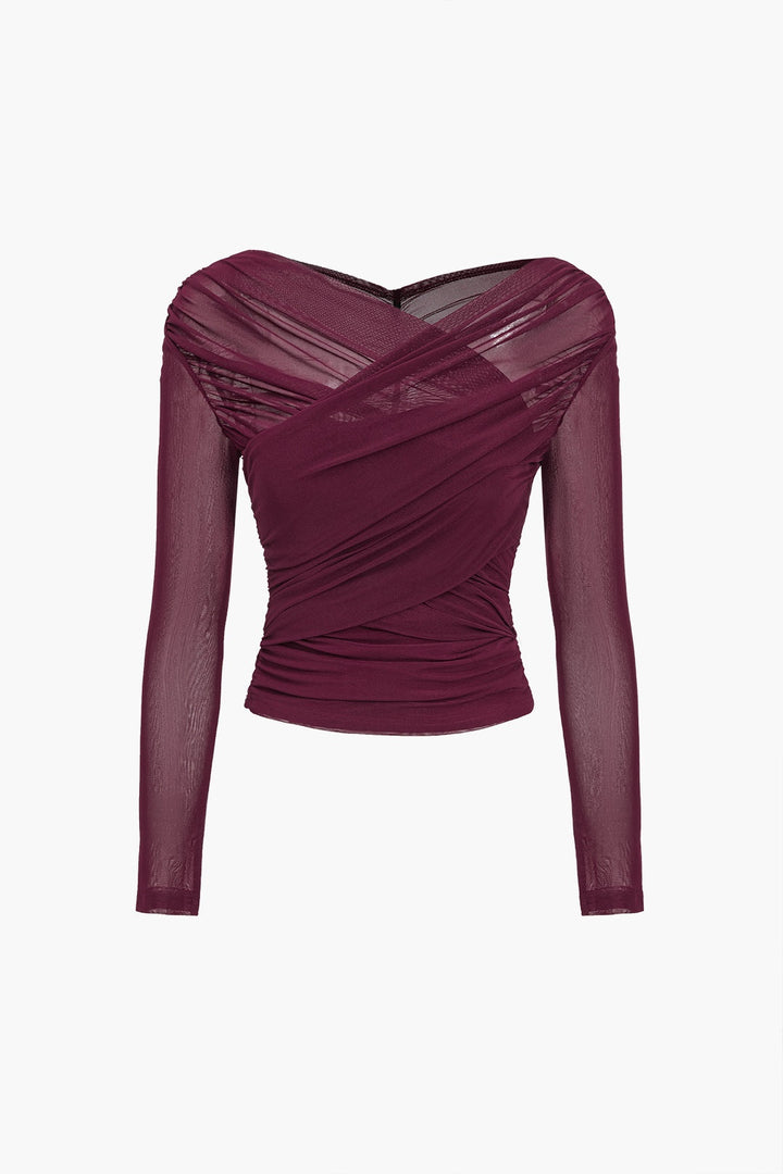 Mesh top met lange mouwen voor dames – Fern